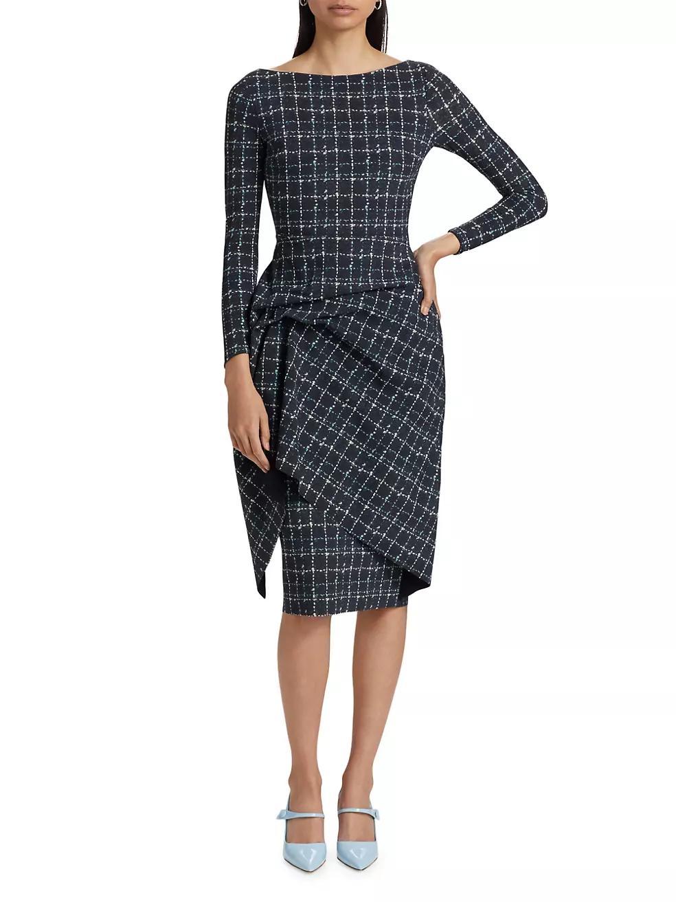 Alula Check Knotted Sheath Dress Product Image