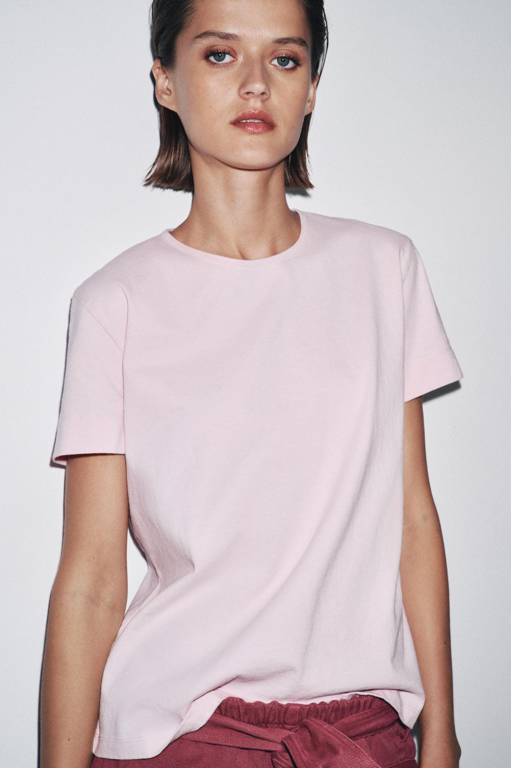 SHORT SLEEVE TEXTURED COTTON T-SHIRT Product Image