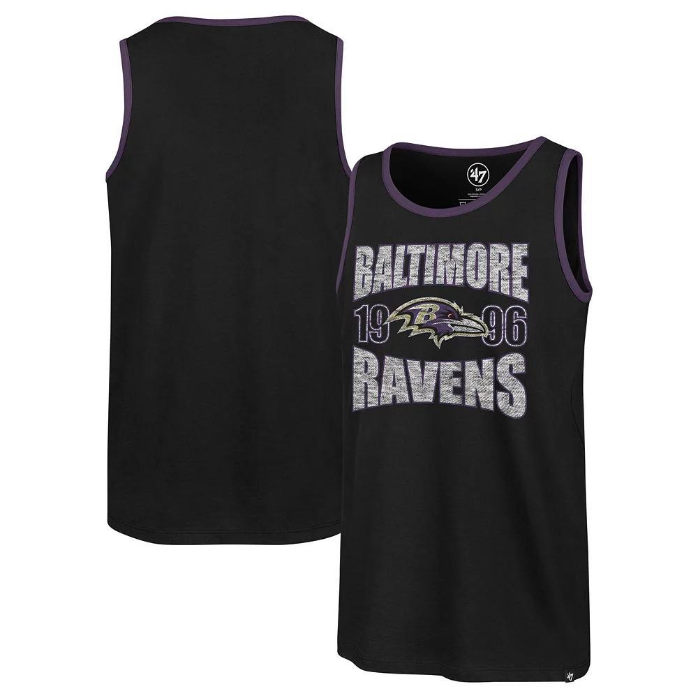 Men's '47 Black Baltimore Ravens Upload Franklin Tank Top,  Product Image