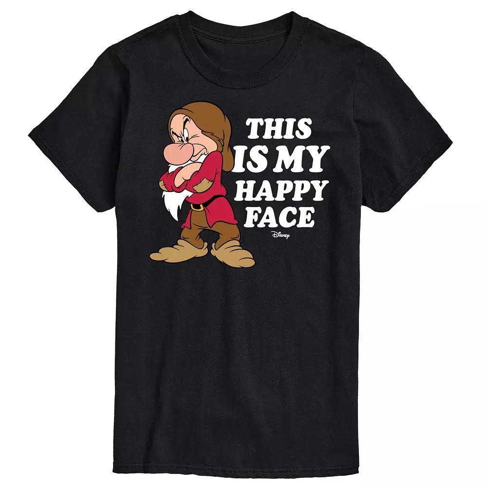 Disney Princess Big & Tall Grumpy Happy Face Graphic Tee, Men's,  Product Image