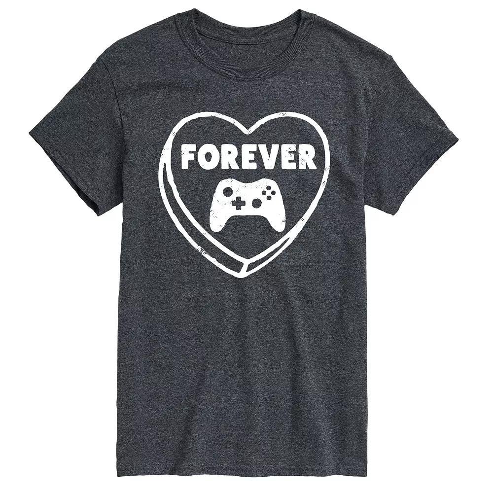 Men's Forever Heart Video Games Graphic Tee,  Product Image