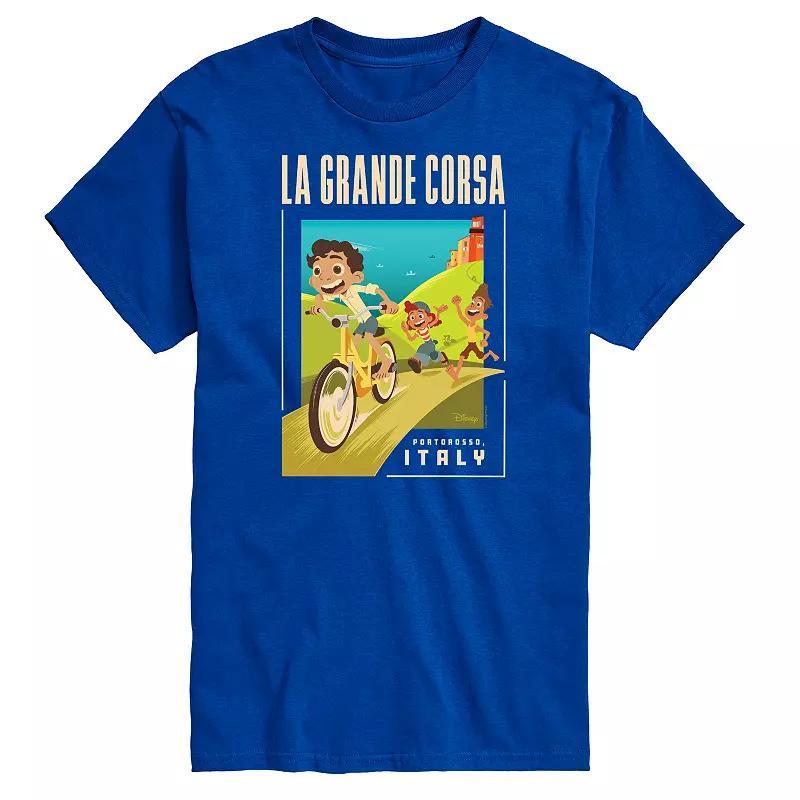 Disney / Pixar's Luca Big & Tall La Grande Postcard Graphic Tee, Men's, Size: 4XB, Royal Blue Product Image