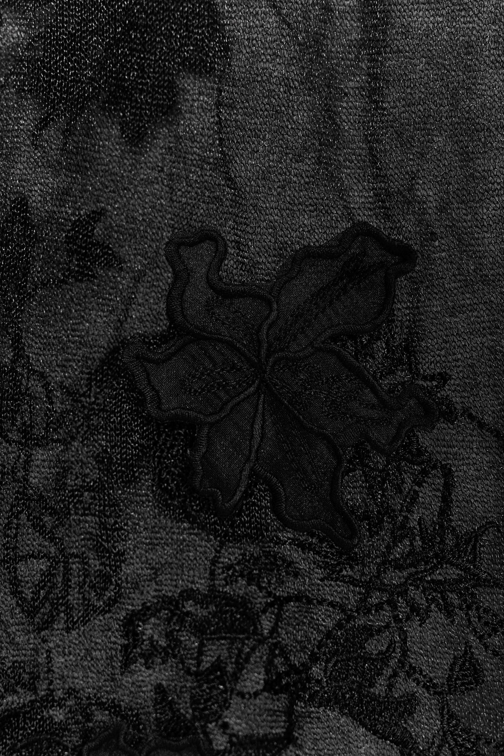 SEMI-SHEER STRUCTURED KNIT SKIRT Product Image