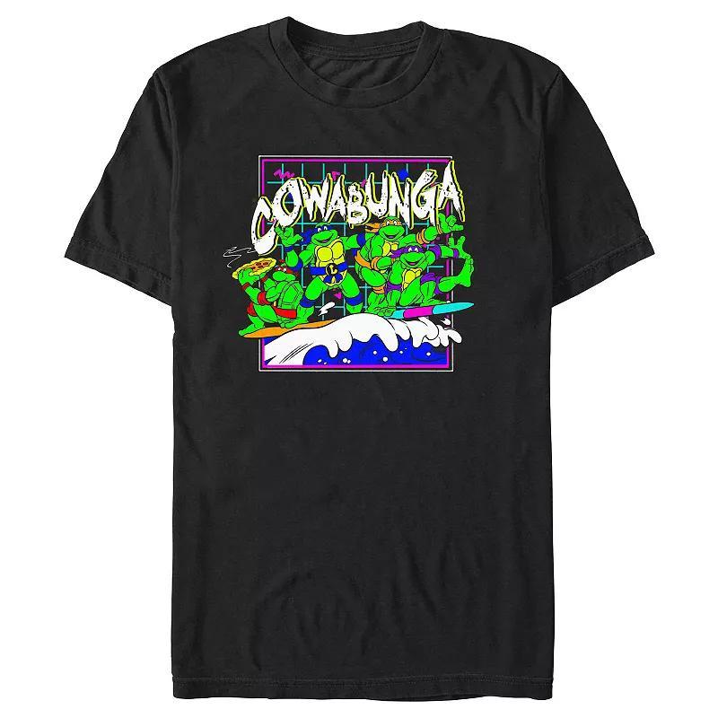 Men's Teenage Mutant Ninja Turtles Crazy Surfers Graphic Tee, Size: XS, Black Product Image