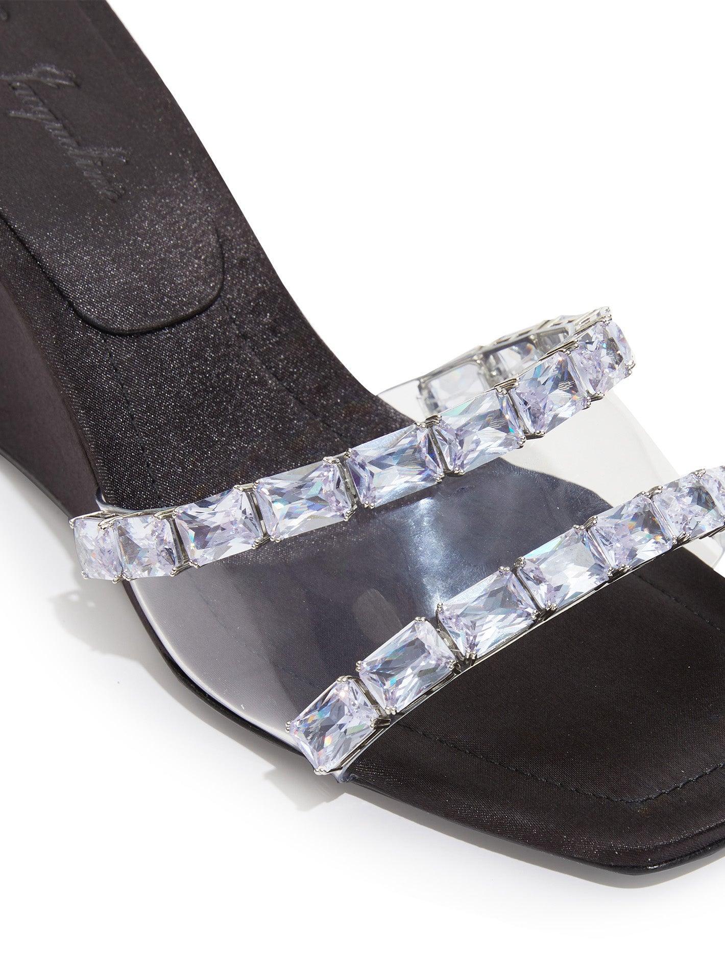 Cassandra Diamond Heels (Black) (Final Sale) Product Image