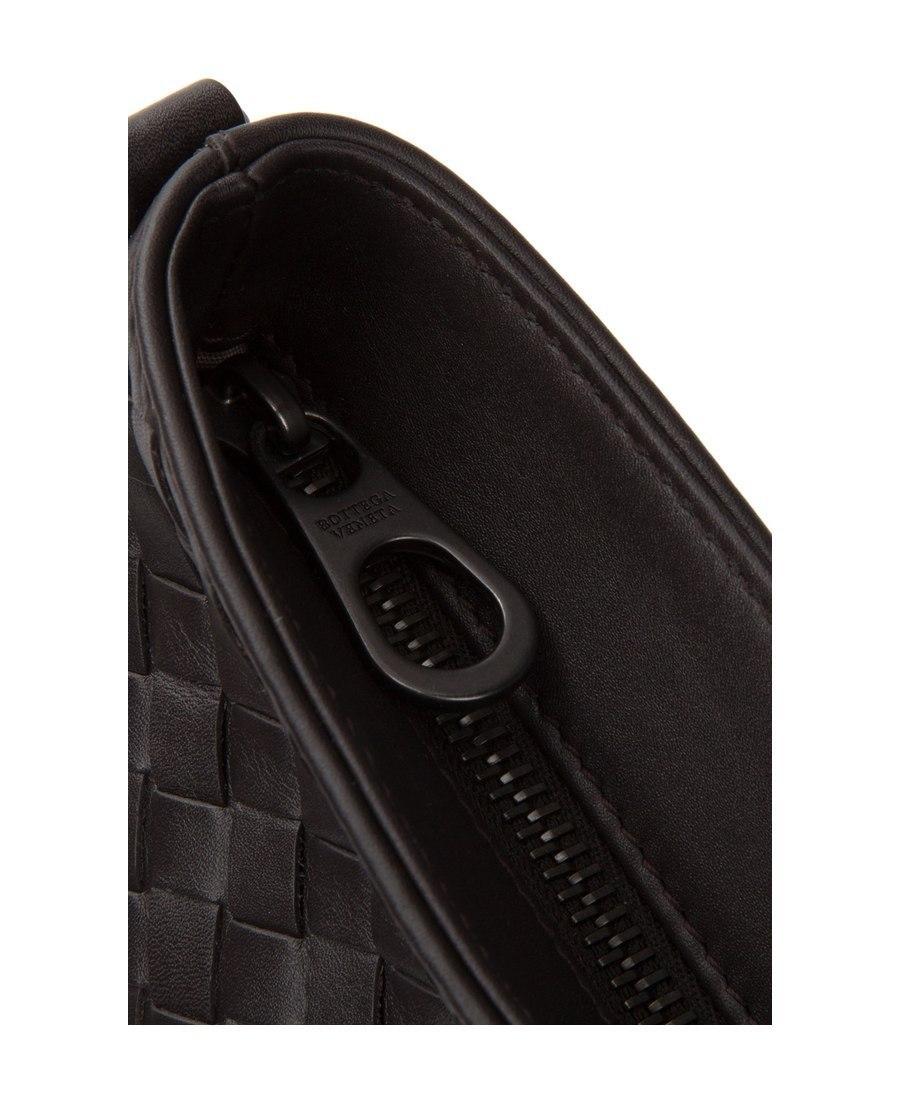 BOTTEGA VENETA Small Intrecciato Woven Satchel In Black Product Image