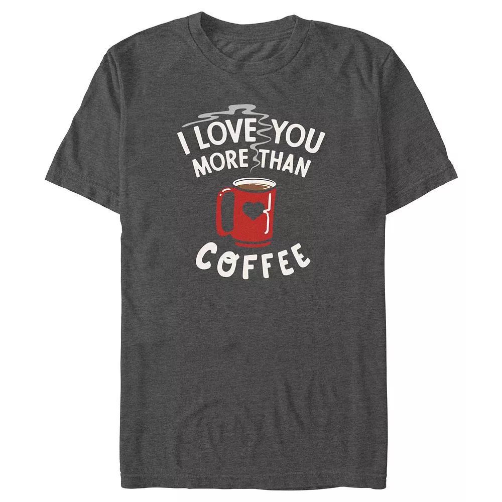 Big & Tall I Love You More Than Coffee Graphic Tee, Men's,  Product Image