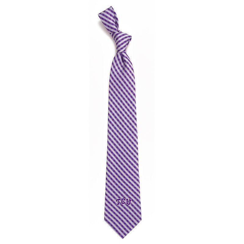 Mens TCU Horned Frogs Gingham Tie Product Image