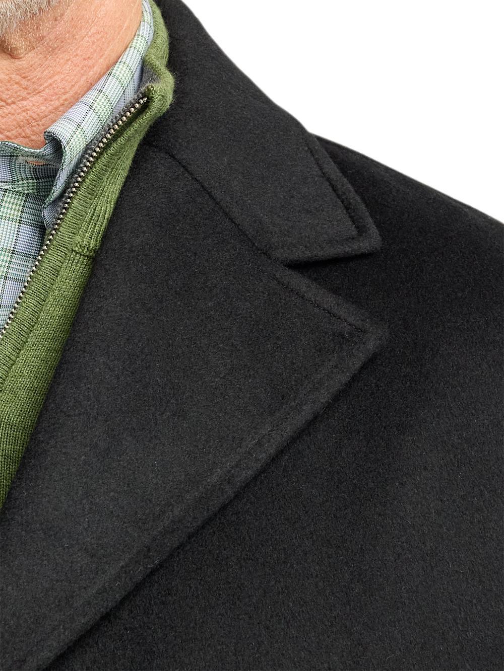 Wool Blend Topcoat - Black Product Image