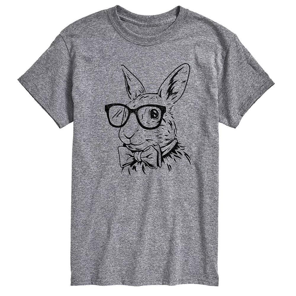 Men's Bunny Bow Tie Graphic Tee,  Product Image