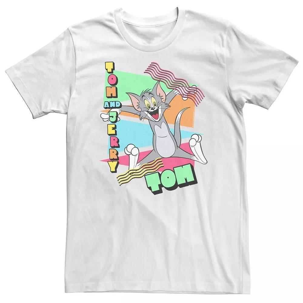 Big & Tall Tom & Jerry 90s Triangle Tee, Men's, Size: 5XL, White Product Image
