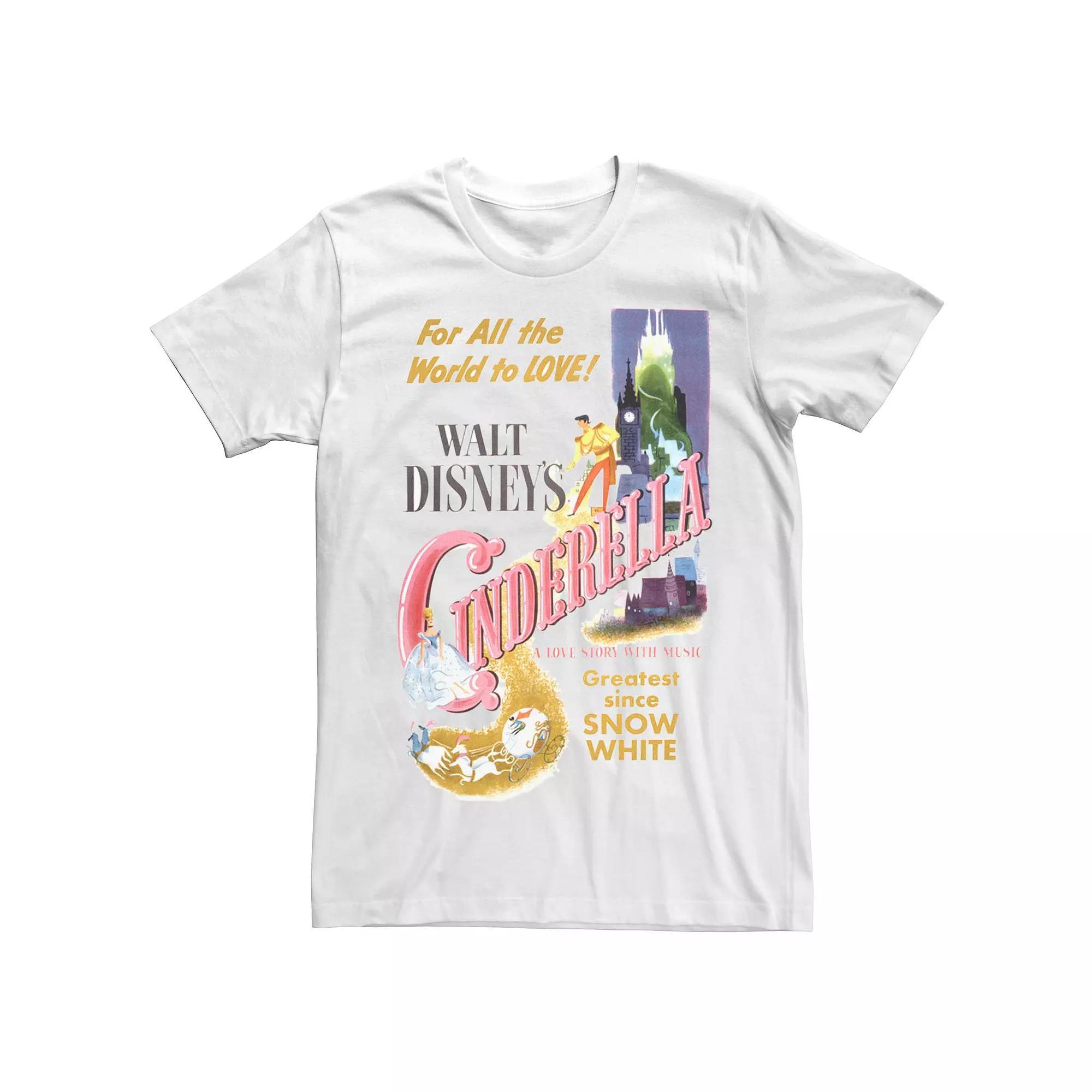 Disney's Cinderella Vintage Poster Men's Graphic Tee,  Product Image