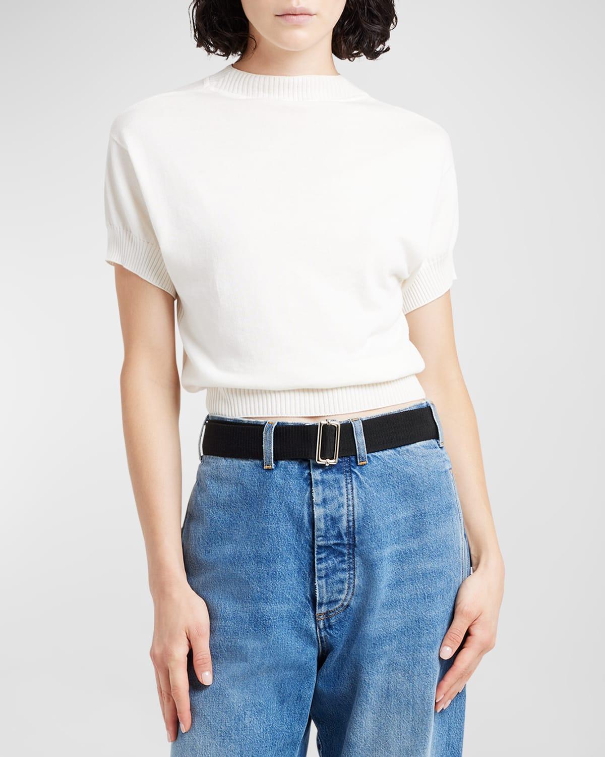 Mock-Neck Knit Top Product Image