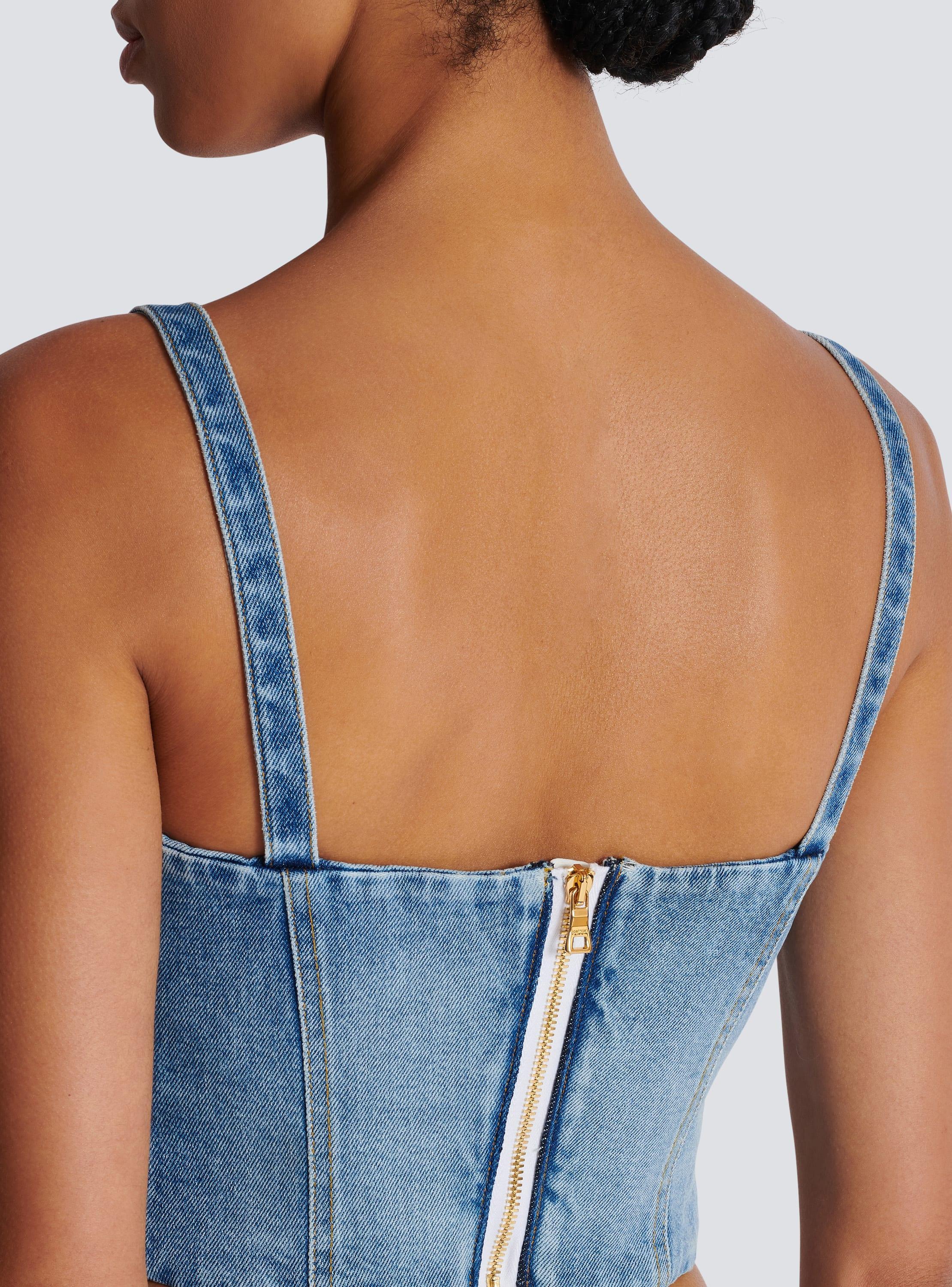 Denim top with thin straps Product Image