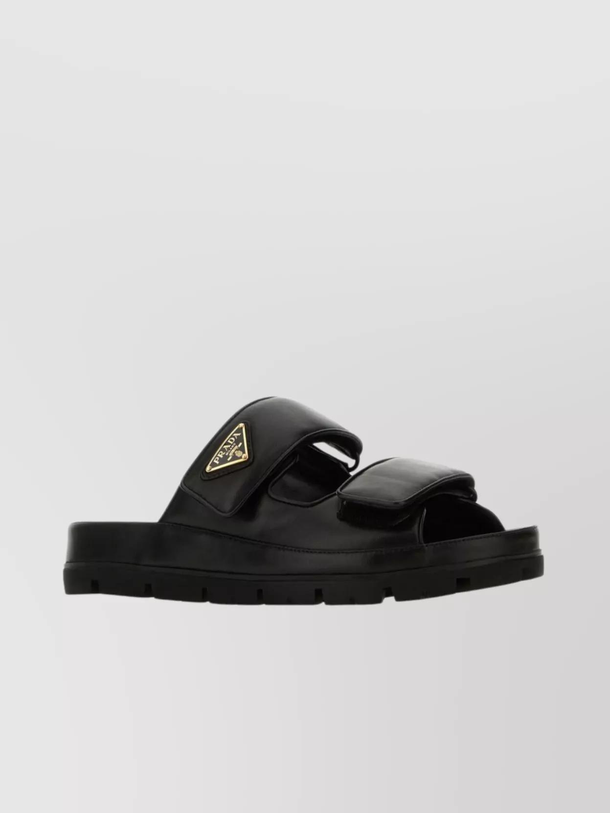 Nappa Leather Slippers Metal Logo Product Image