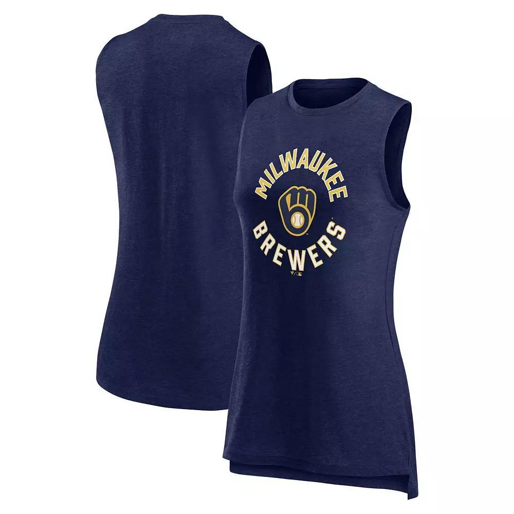 Women's Profile Navy Milwaukee Brewers Plus Size Tank Top, Size: 4XL, Blue Product Image