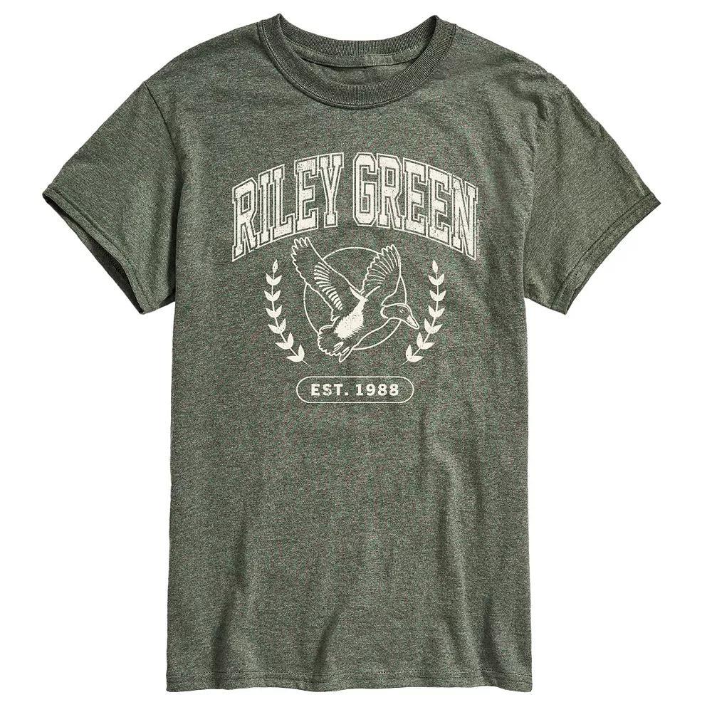 Men's Riley Green Collegiate Graphic Tee, Size: XXL, Grey Green Product Image