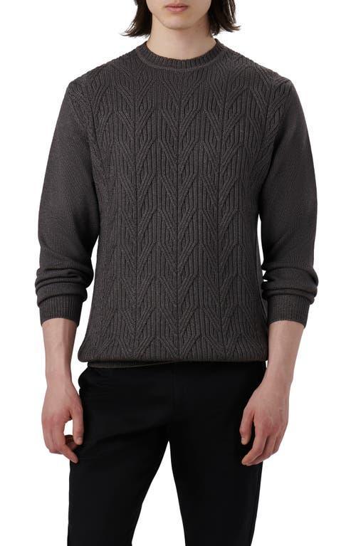 Mens Cotton & Silk Long-Sleeve Crewneck Sweater Product Image