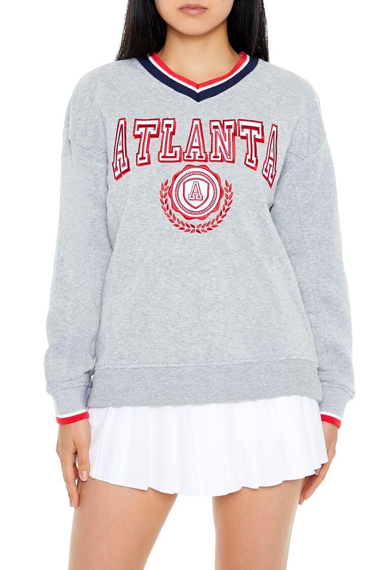 Atlanta Varsity-Striped Pullover | Forever 21 Product Image