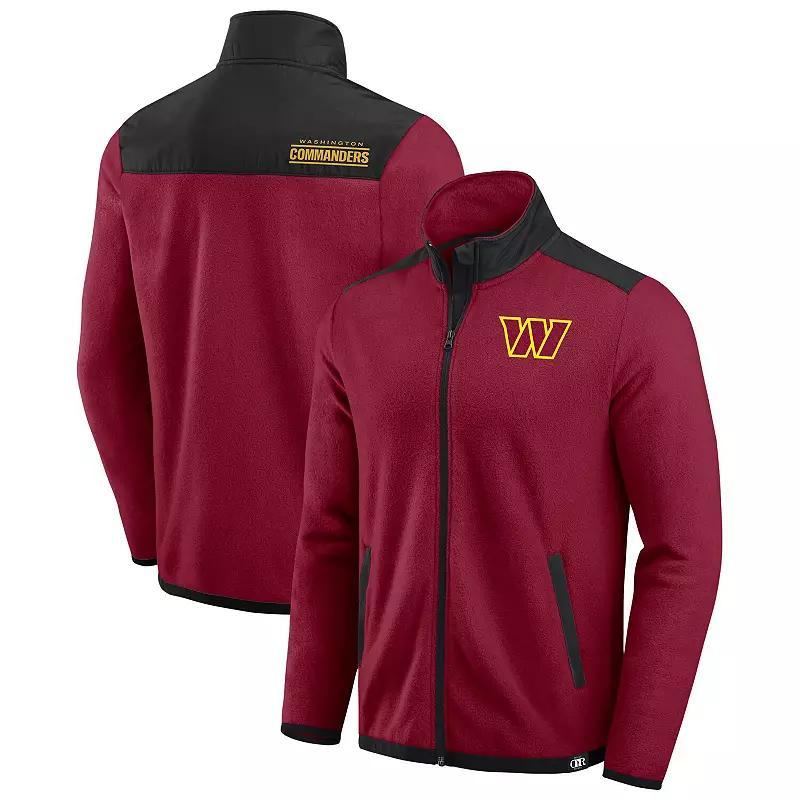 Mens Darius Rucker Collection by Fanatics Burgundy Washington Commanders Color Block Polar Fleece Full-Zip Jacket Product Image