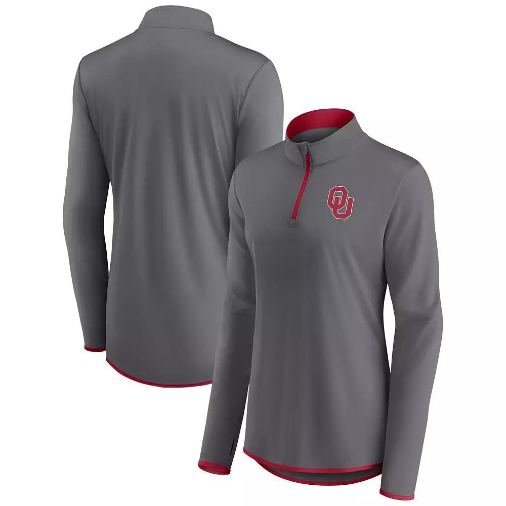 Women's Fanatics Branded Red Washington Nationals Corner Quarter-Zip Top,  Product Image