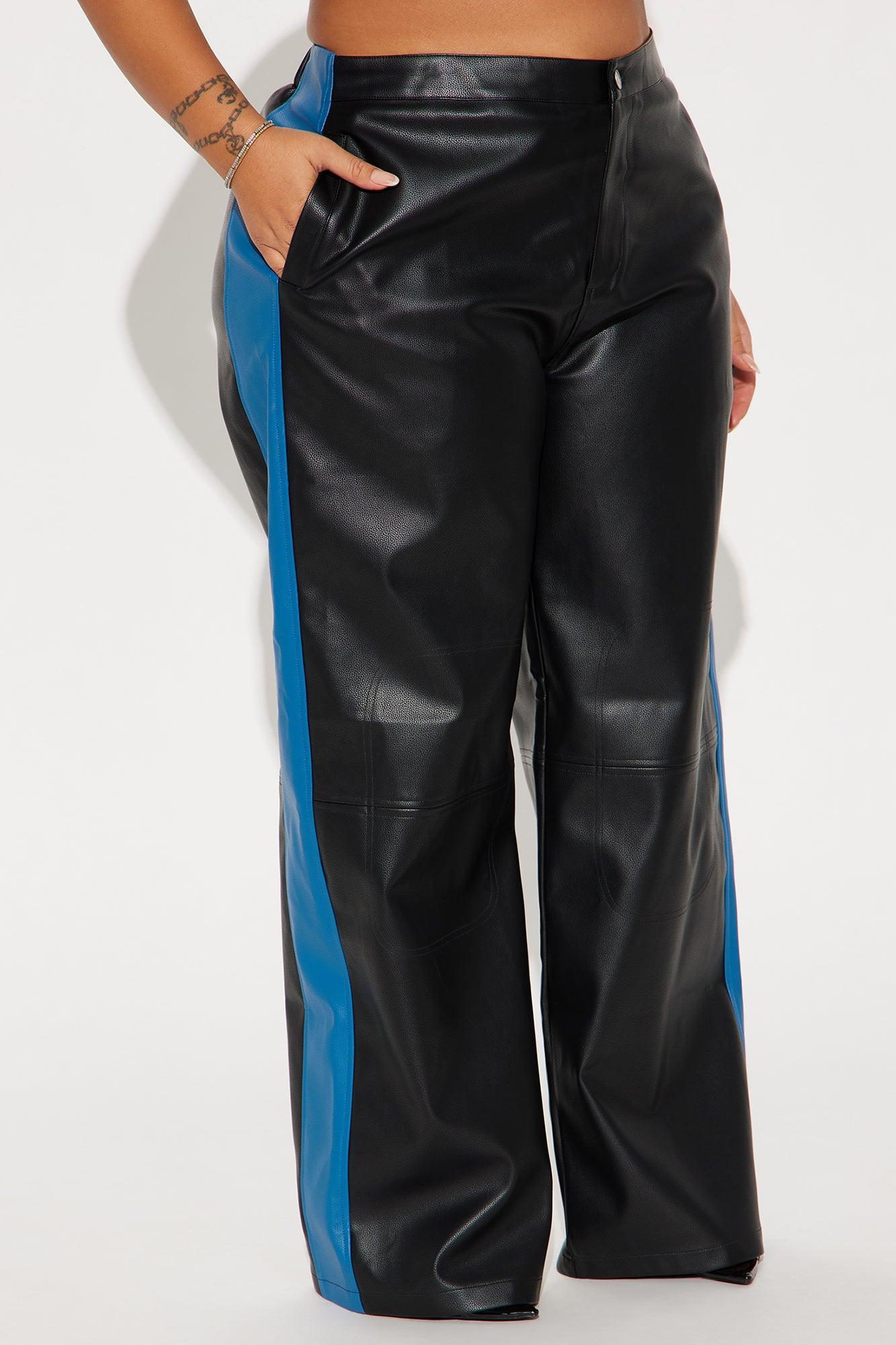 Make Your Case Faux Leather Pant - Black/combo Product Image