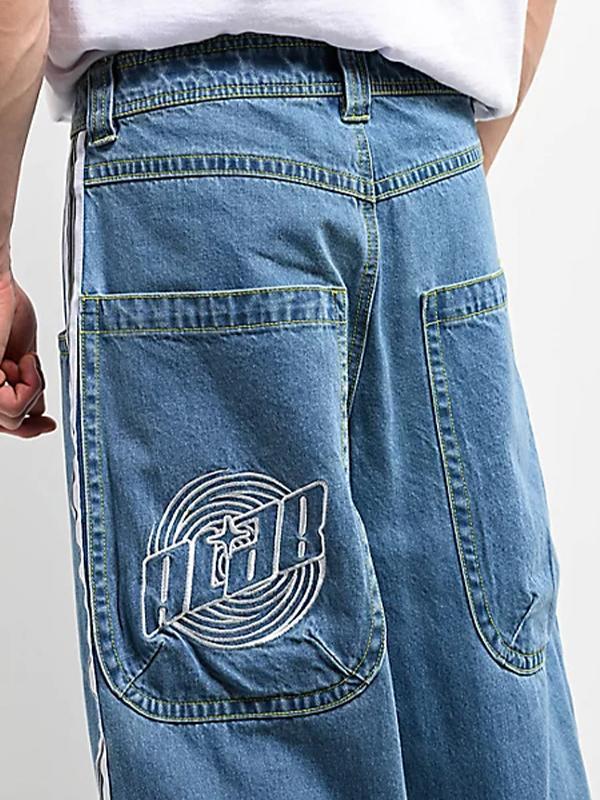 Men's Side Stripe Loose Jeans Product Image