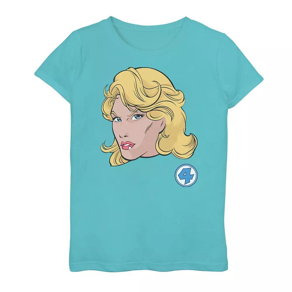 Girls 7-16 Marvel Fantastic Four Invisible Woman Face Big Face Graphic Tee, Girl's,  Product Image