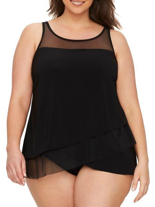 Womens Plus Illusionist Mirage Swim Top Product Image