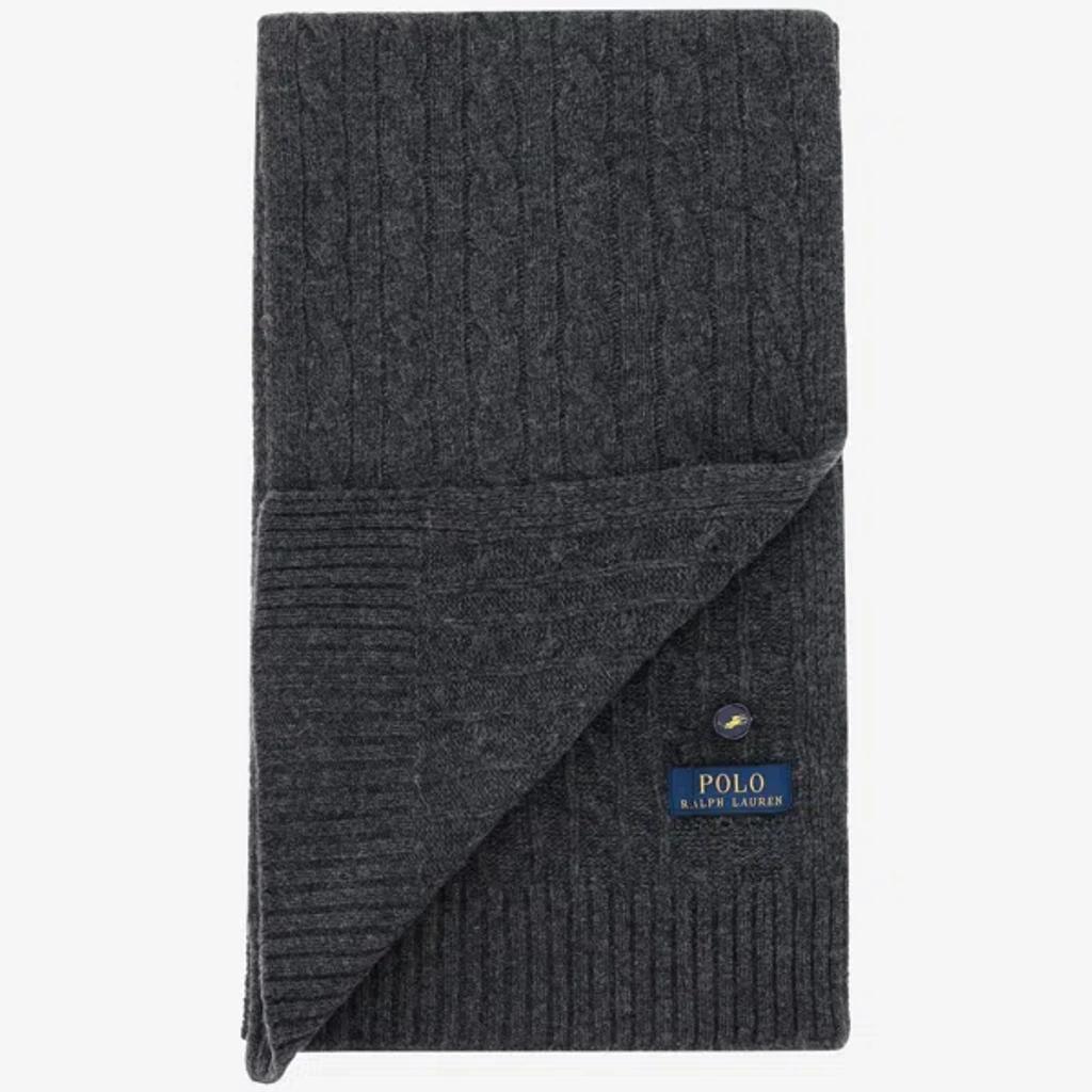 POLO RALPH LAUREN Embroidered Polo Scarf In Grey Product Image