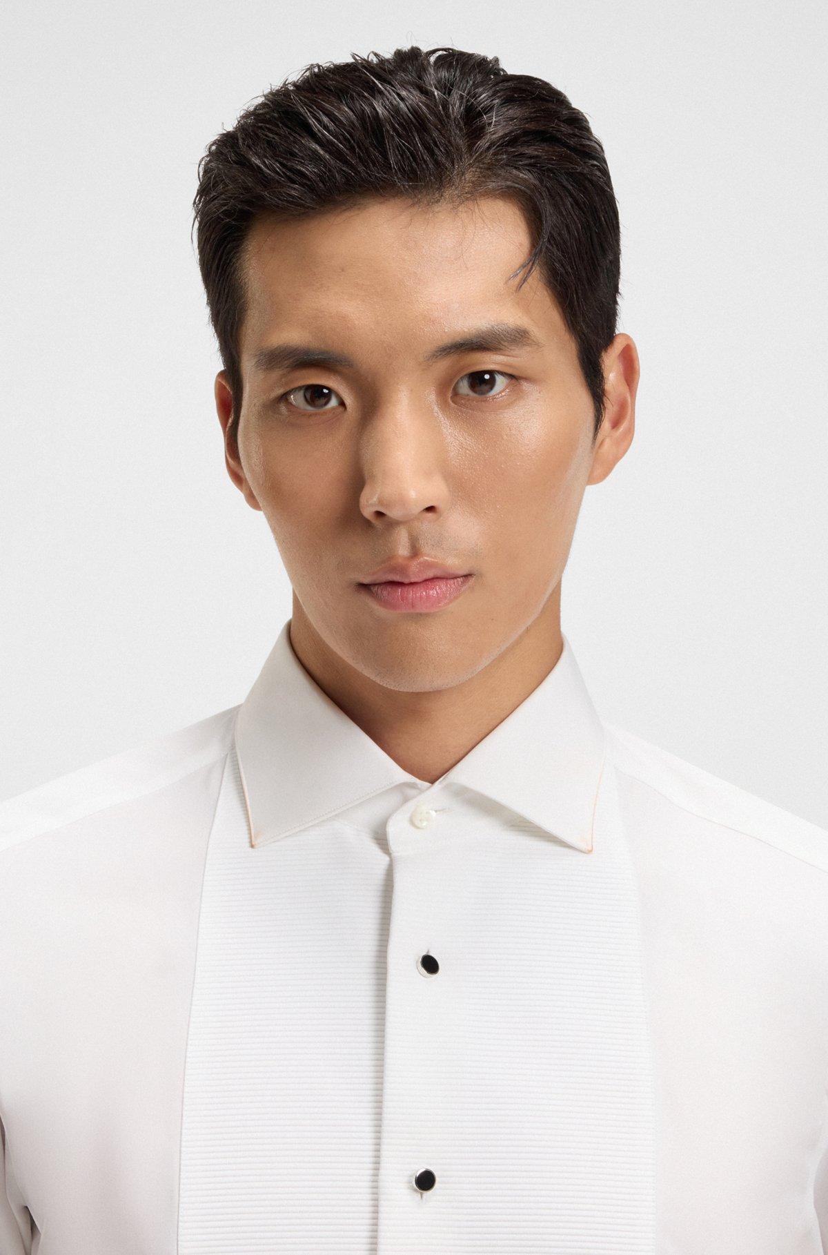 Slim-fit shirt in Italian-made cotton poplin Product Image