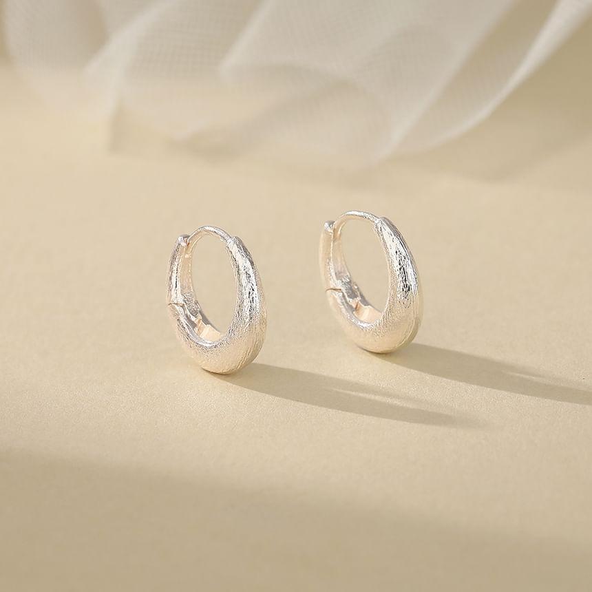 Brushed Alloy Hoop Earring Product Image