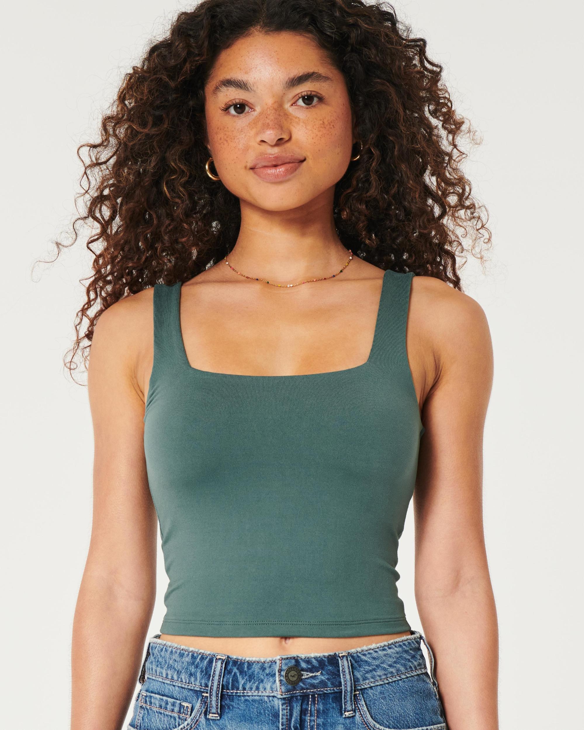 Seamless Fabric Square-Neck Tank Product Image