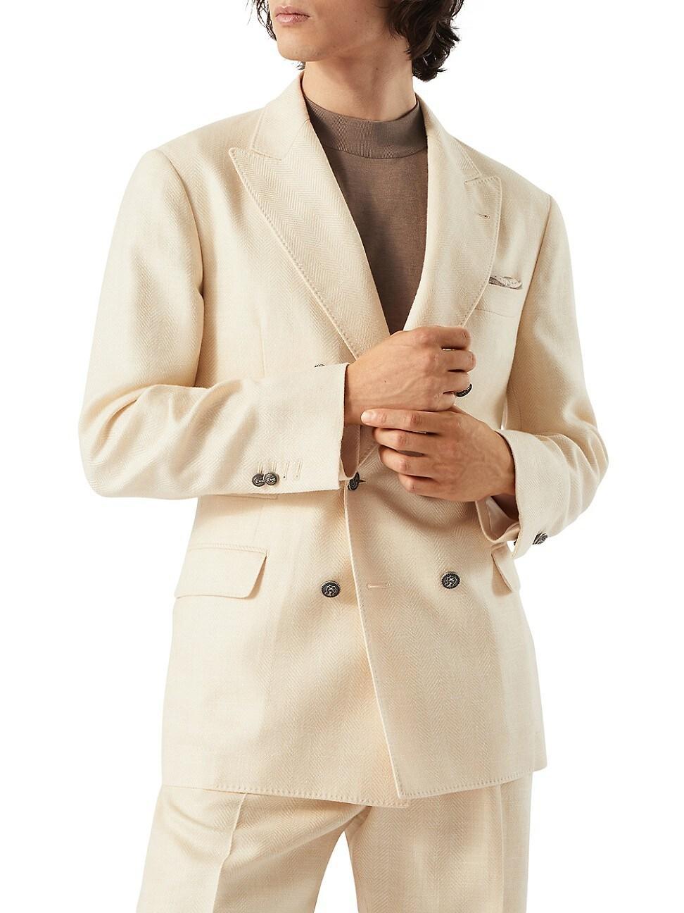 Mens One and a Half Breasted Deconstructed Blazer Product Image