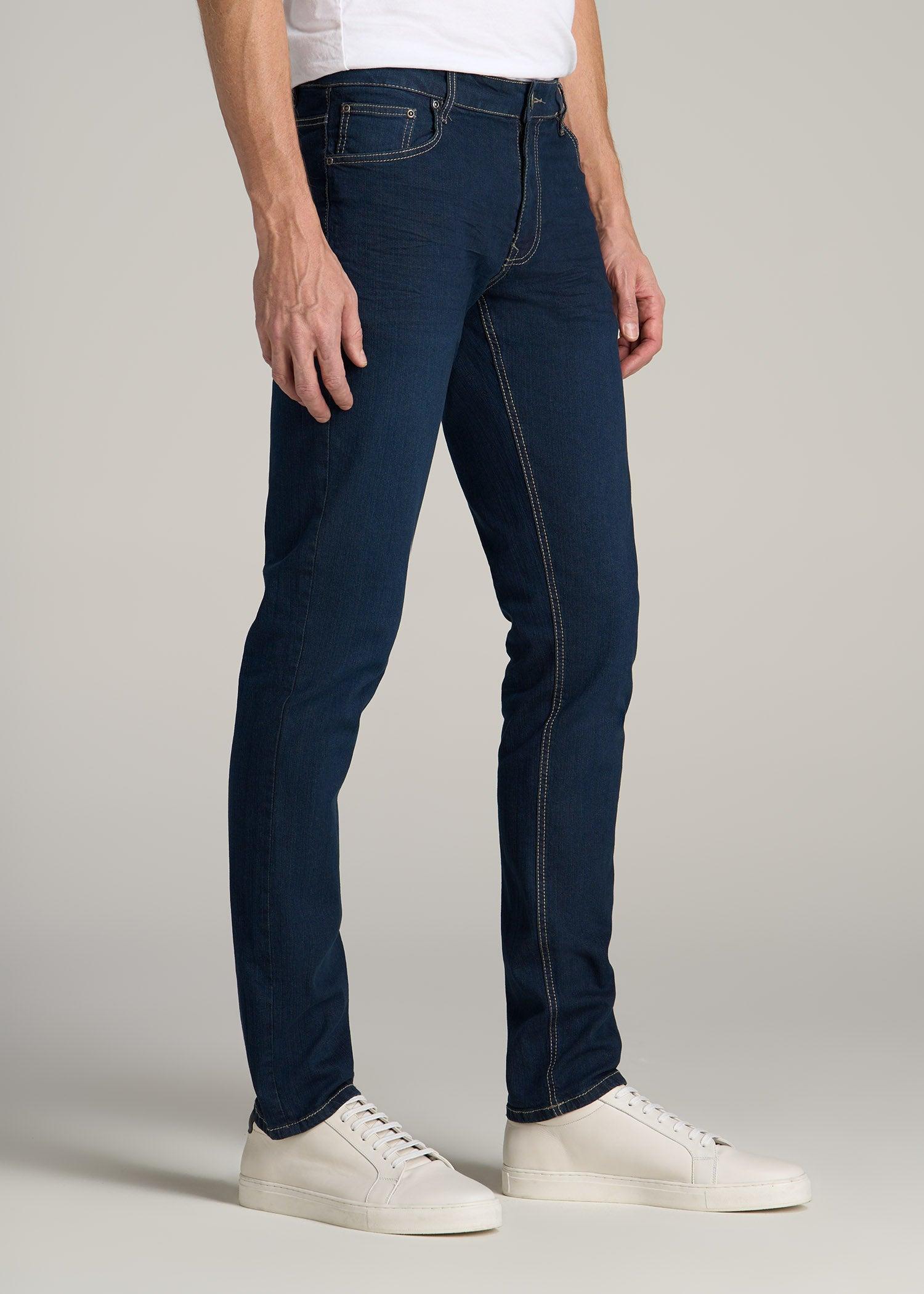 Carman TAPERED Jeans for Tall Men in Blue-Steel Product Image