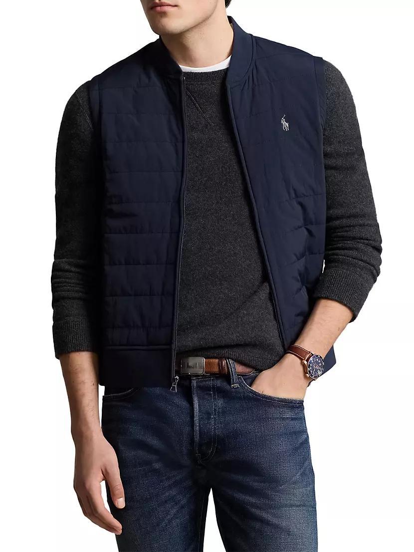 Mens Quilted Zip-Up Vest Product Image