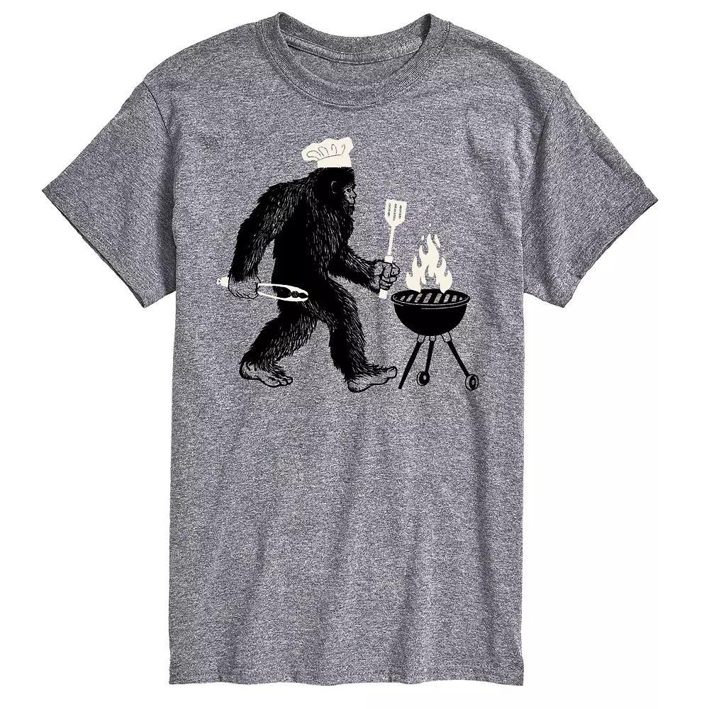 Men's Bigfoot Grill Graphic Tee, Size: Medium, Gray Product Image