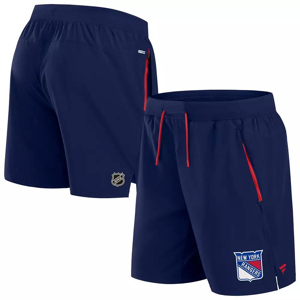 Men's Fanatics  Navy New York Rangers Authentic Pro Rink Performance Shorts, Size: 4XL, Ran Blue Product Image