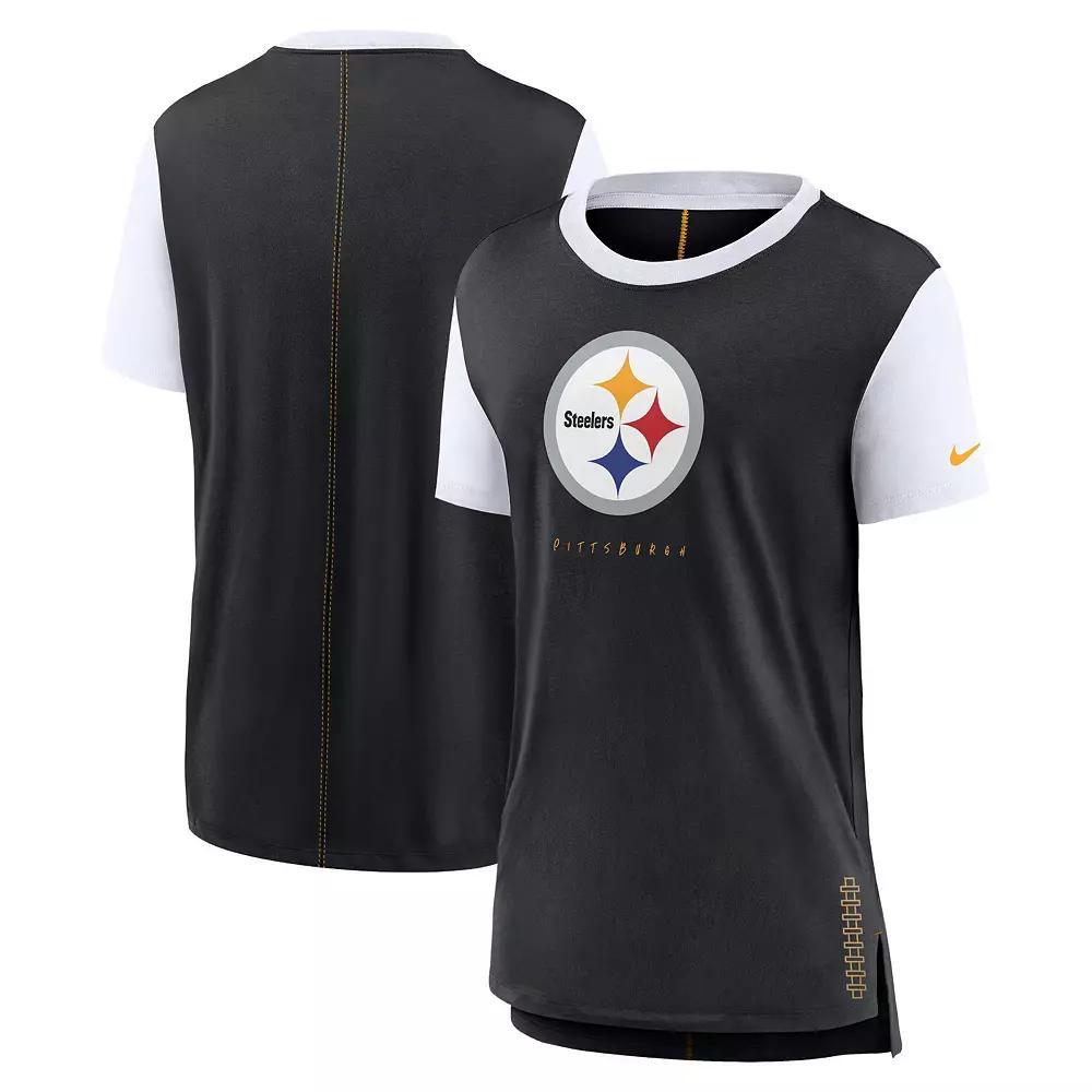 Women's Nike Black Pittsburgh Steelers Team T-Shirt, Size: Small Product Image