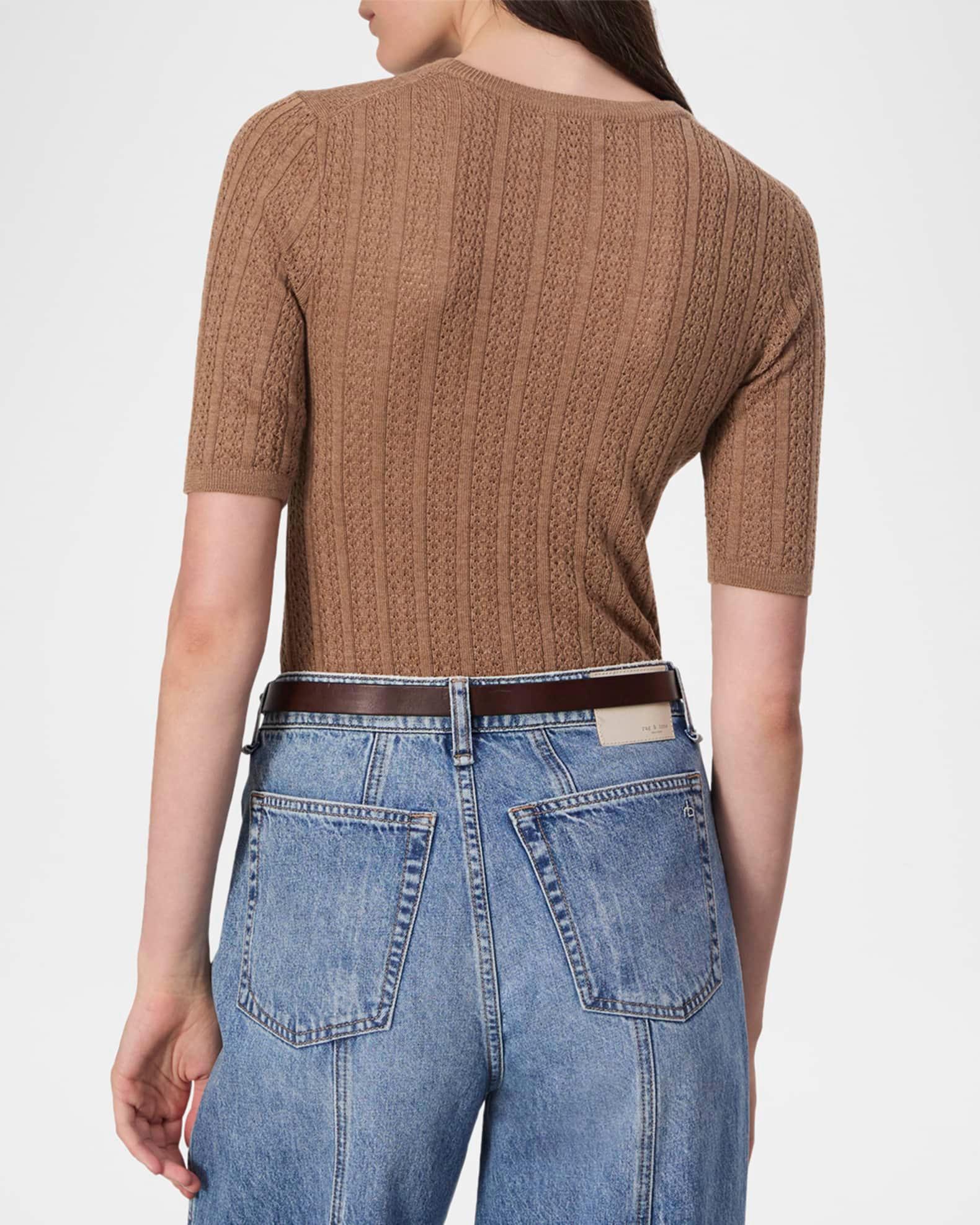 Tina Merino Wool Crewneck Top  Product Image