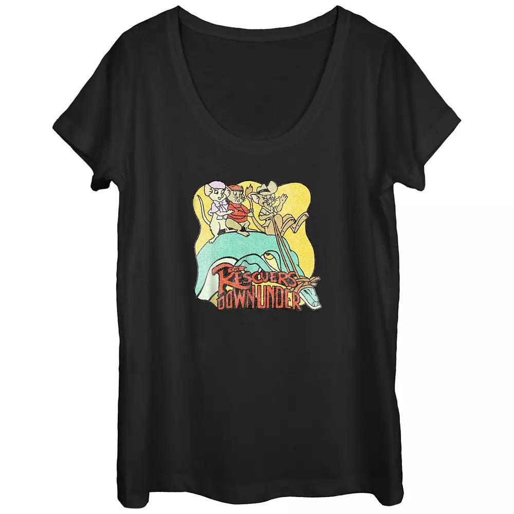 Disney's The Rescuers Down Under Wild Ride Scoop Neck Juniors' Graphic Tee, Women's,  Product Image