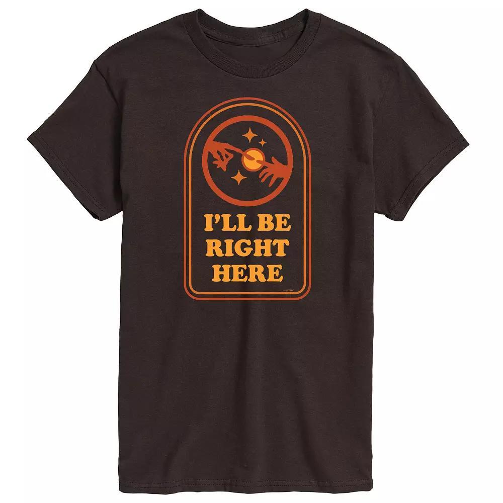 Men's ET I'll Be Right Here Tee, Size: Large, Dark Brown Product Image