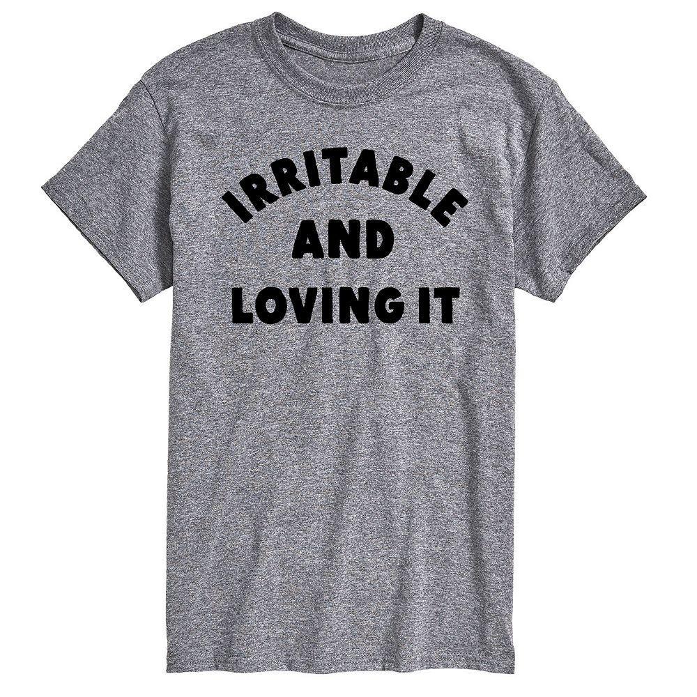 Men's Irritable And Loving It Tee, Size: XXL, Gray Product Image