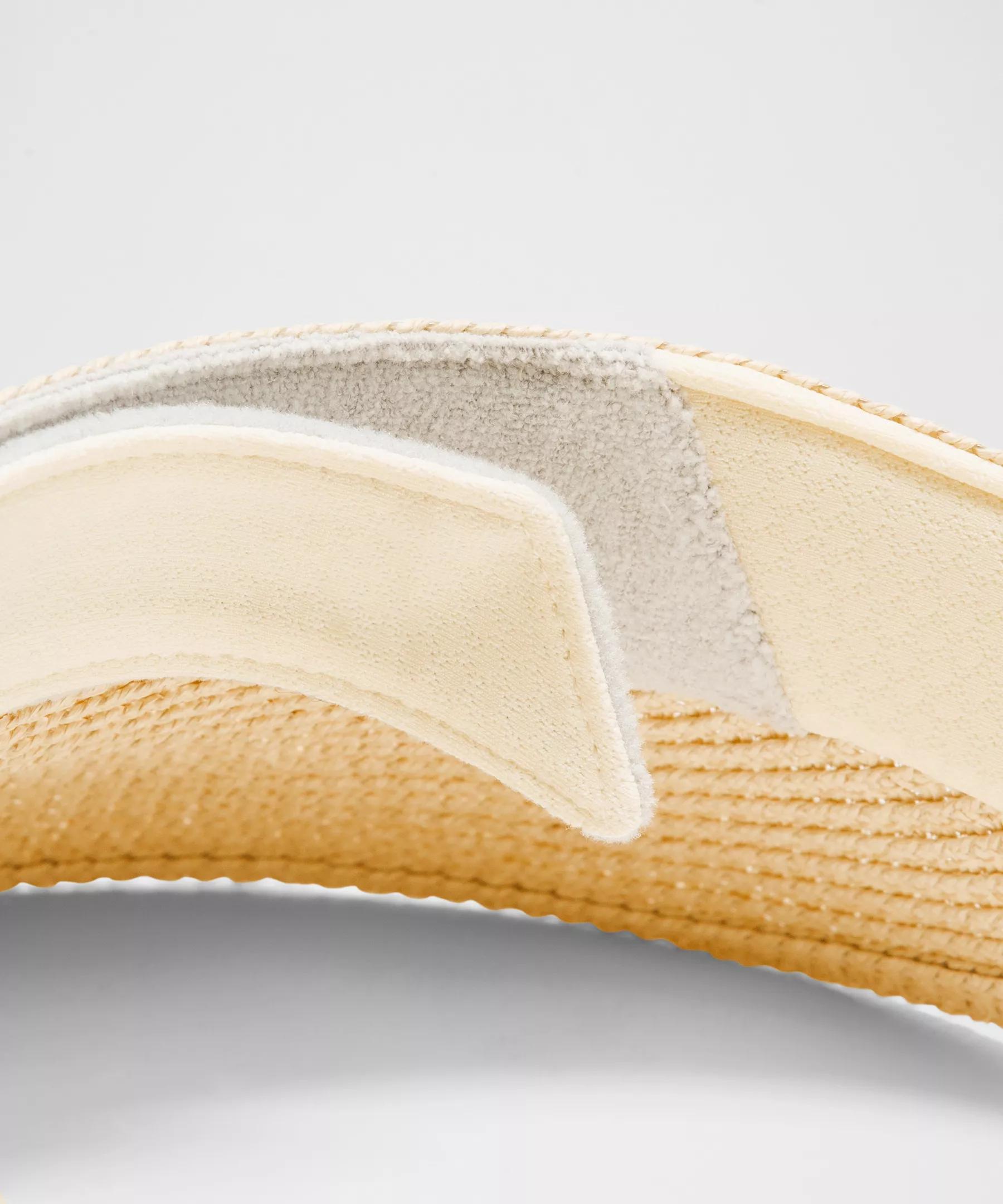 Women's Paper Straw Removable Sweatband Visor Product Image