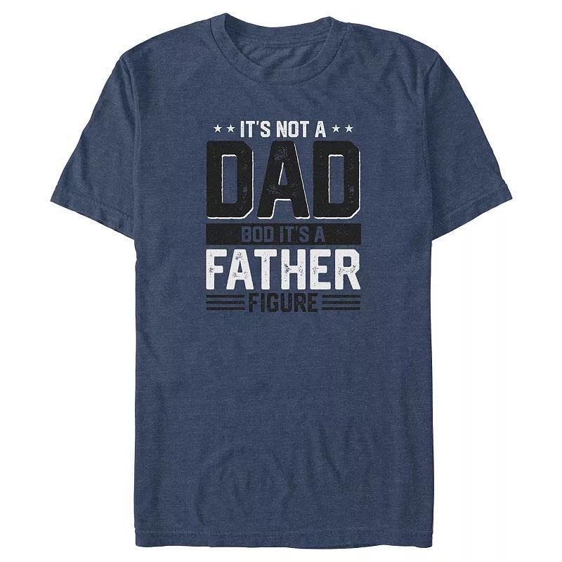 Big & Tall It's Not A Dad Bod It's A Father Figure Graphic Tee, Men's, Size: 5XL, Navy Grey Product Image