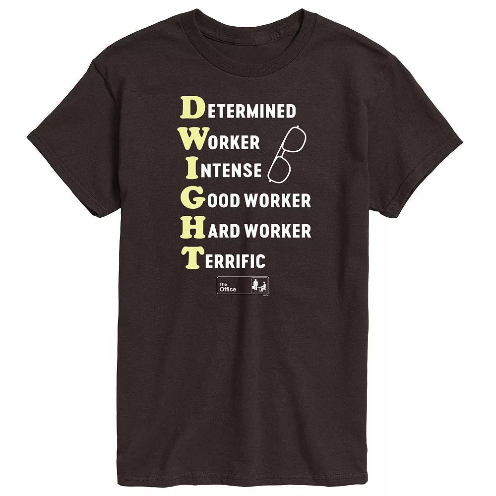 Men's The Office Dwight Defined Tee, Size: Small, Brown Product Image