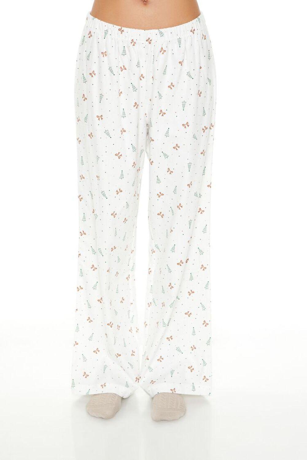 Christmas Tree Shirt & Pants Pajama Set | Forever 21 Product Image