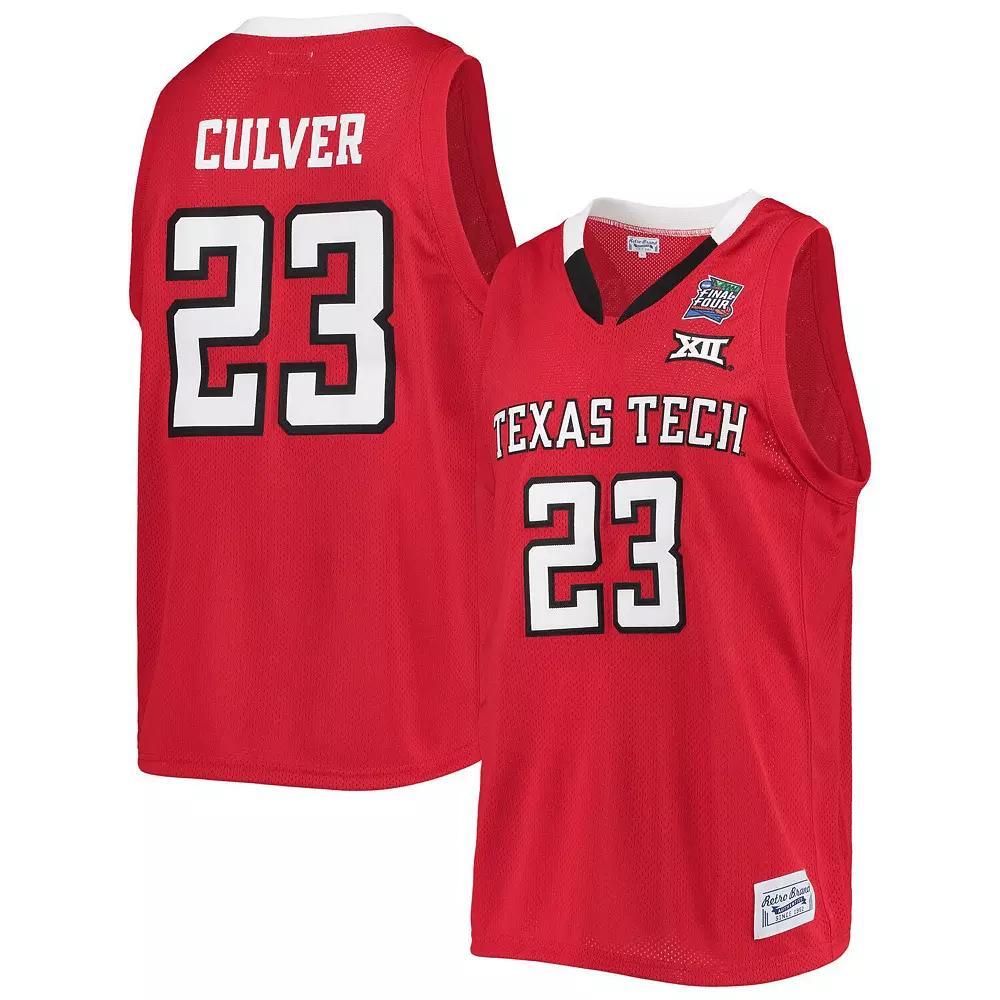 Men's Original Retro Brand Jarrett Culver Red Texas Tech Red Raiders Alumni Commemorative Replica Basketball Jersey, Size: XL Product Image