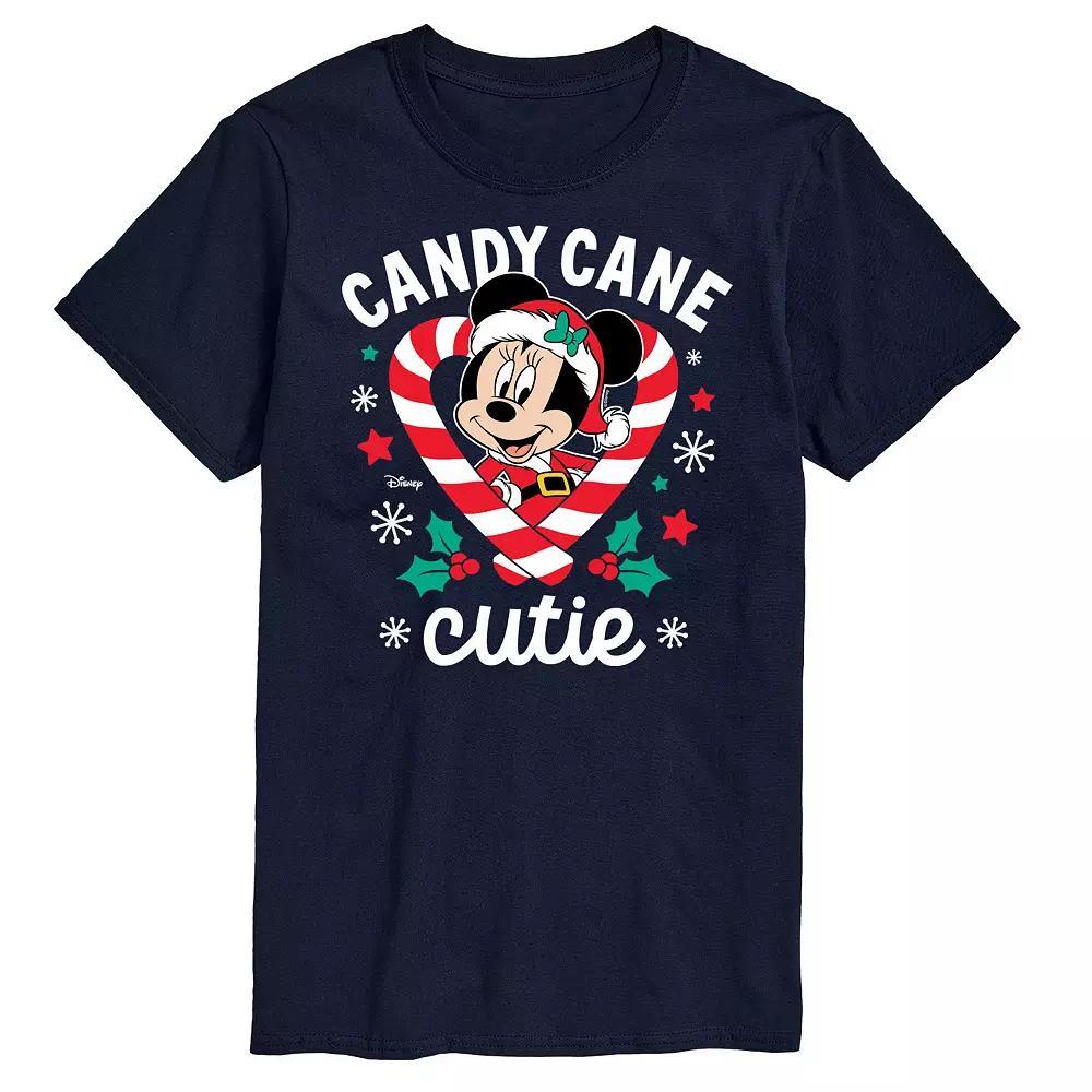 Disney's Big & Tall Minnie Candy Cane Cutie Graphic Tee, Men's, Size: XL Tall, Blue Product Image