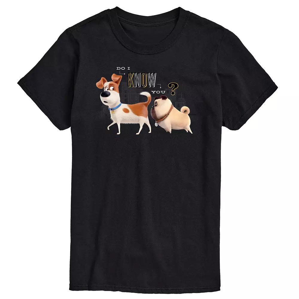 Men's The Secret Life of Pets Do I Know You Graphic Tee, Size: Large, Black Product Image